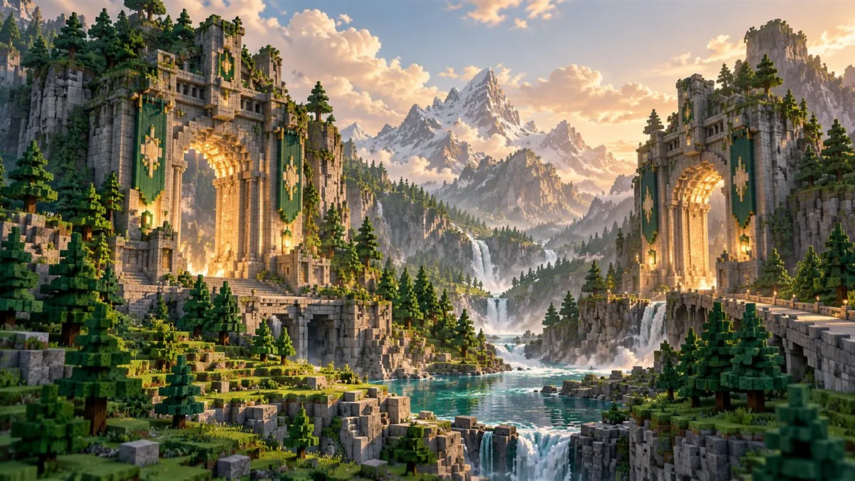 Original voxel-style illustration for Citadel Compatibility: Minecraft Version and Mod Loader